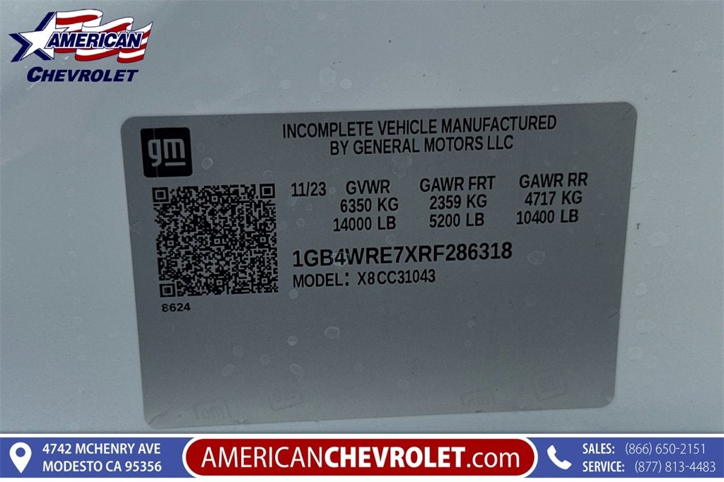 2024 Chevrolet Silverado 3500 HD Chassis Cab Work Truck