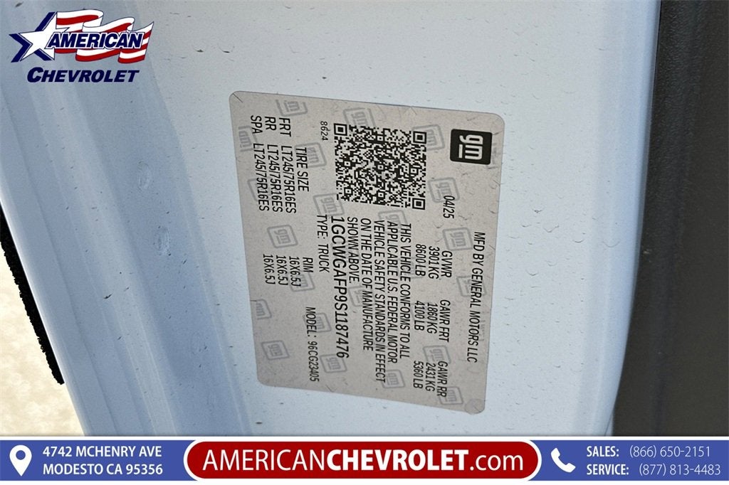 2025 Chevrolet Express Cargo 2500 WT