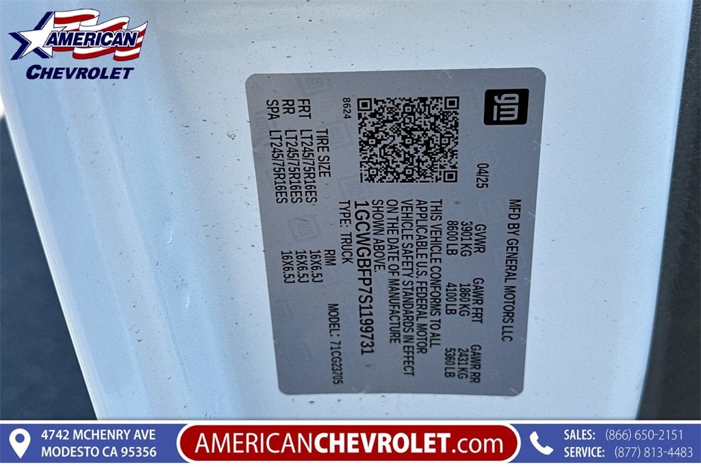 2025 Chevrolet Express Cargo 2500 WT