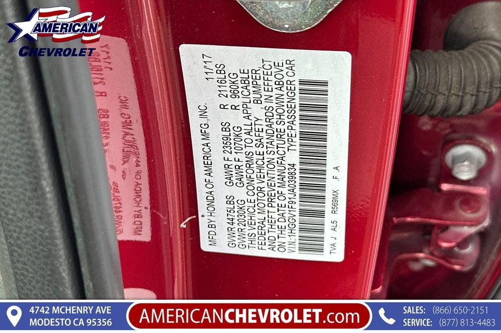 2018 Honda Accord Sedan Touring 1.5T