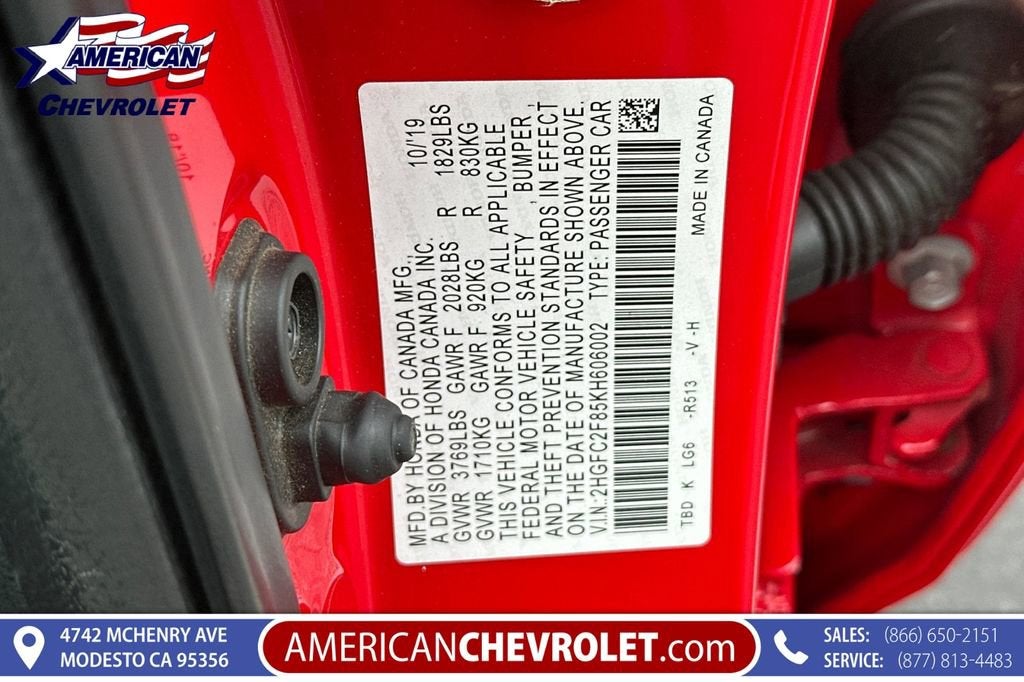 2019 Honda Civic Sedan Sport