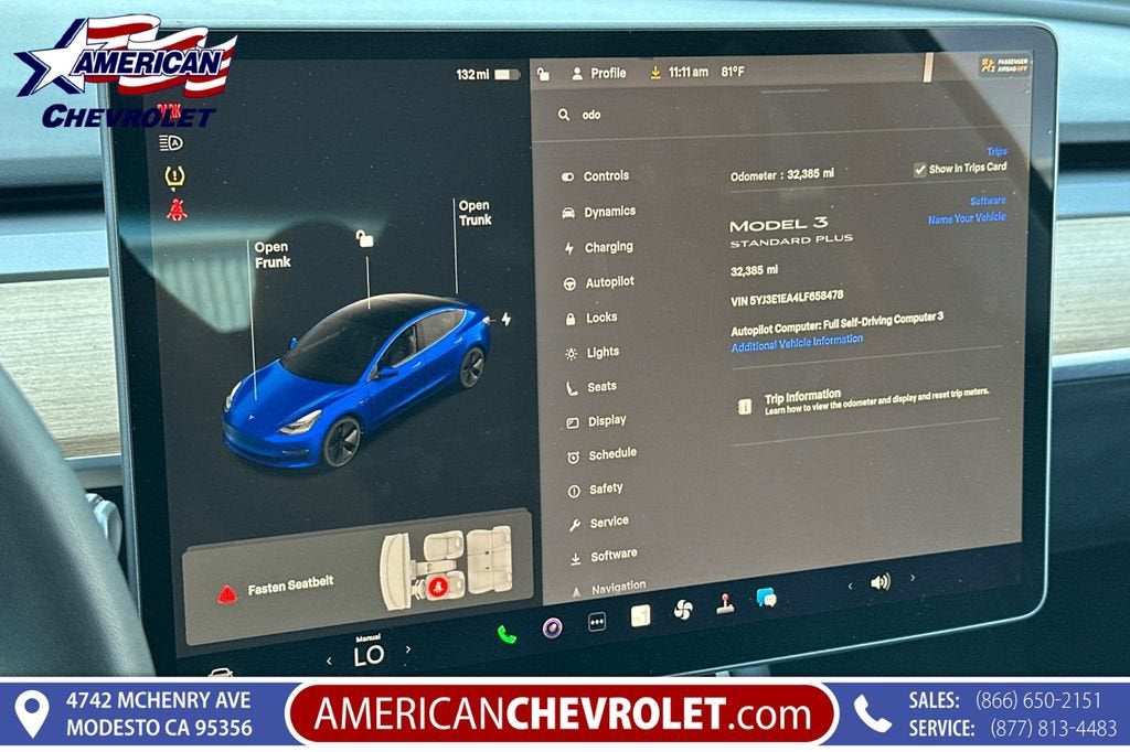 2020 Tesla Model 3 Standard Range Plus