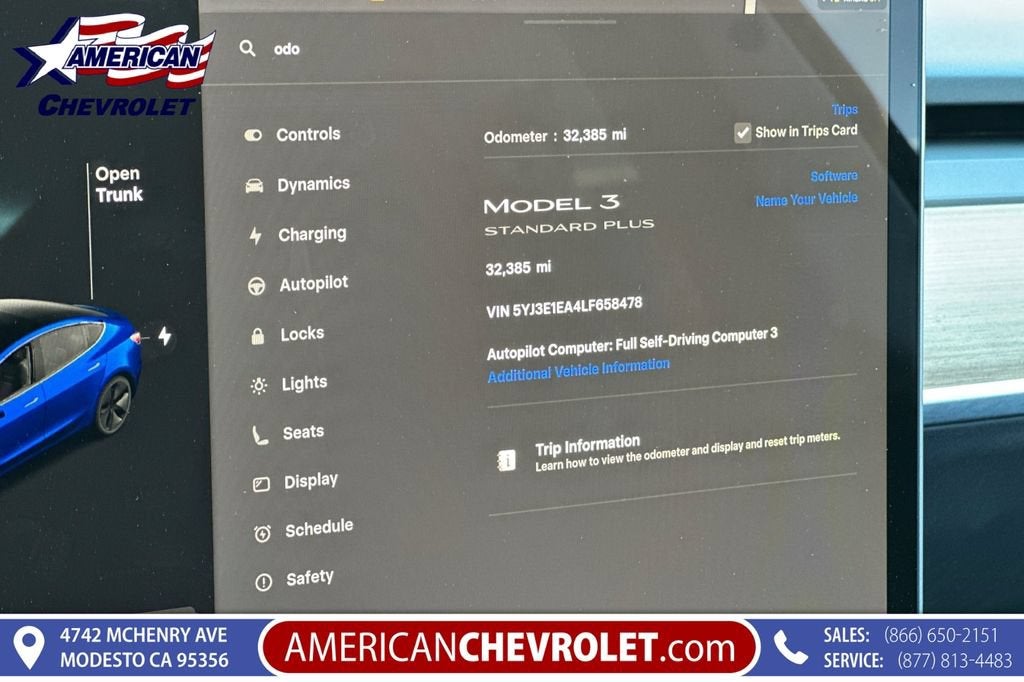 2020 Tesla Model 3 Standard Range Plus