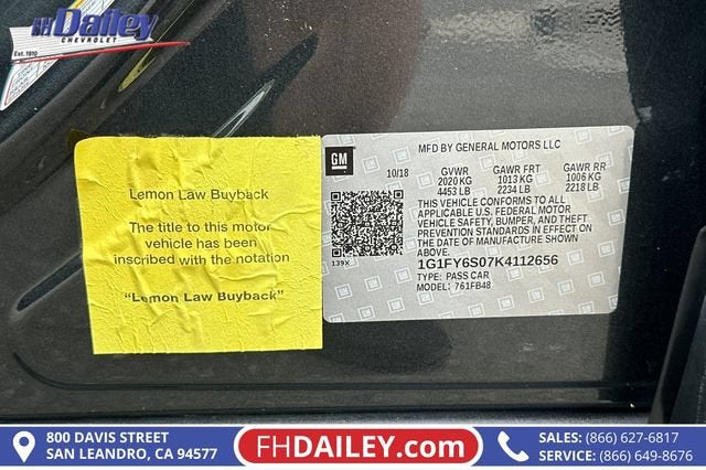 2019 Chevrolet Bolt EV LT