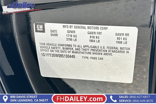 2008 Chevrolet Corvette 2DR CPE