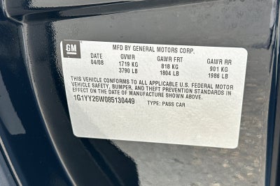 2008 Chevrolet Corvette 2DR CPE