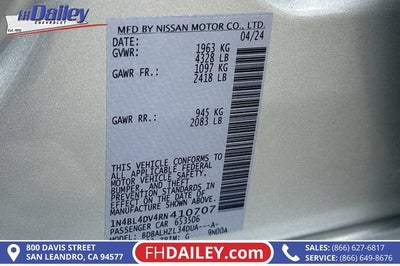 2024 Nissan Altima 2.5 SV