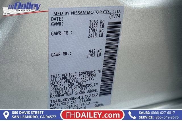 2024 Nissan Altima 2.5 SV