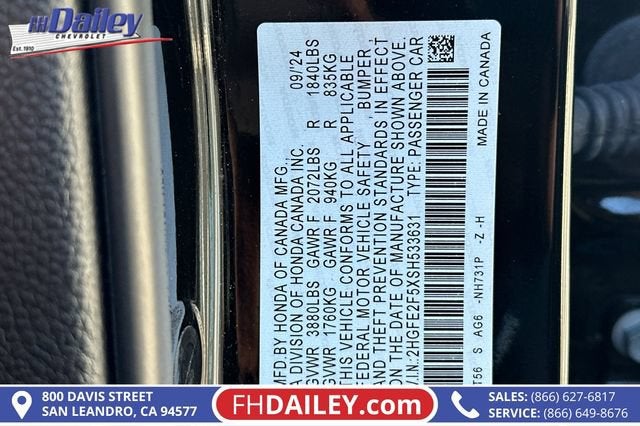 2025 Honda Civic Sedan Sport