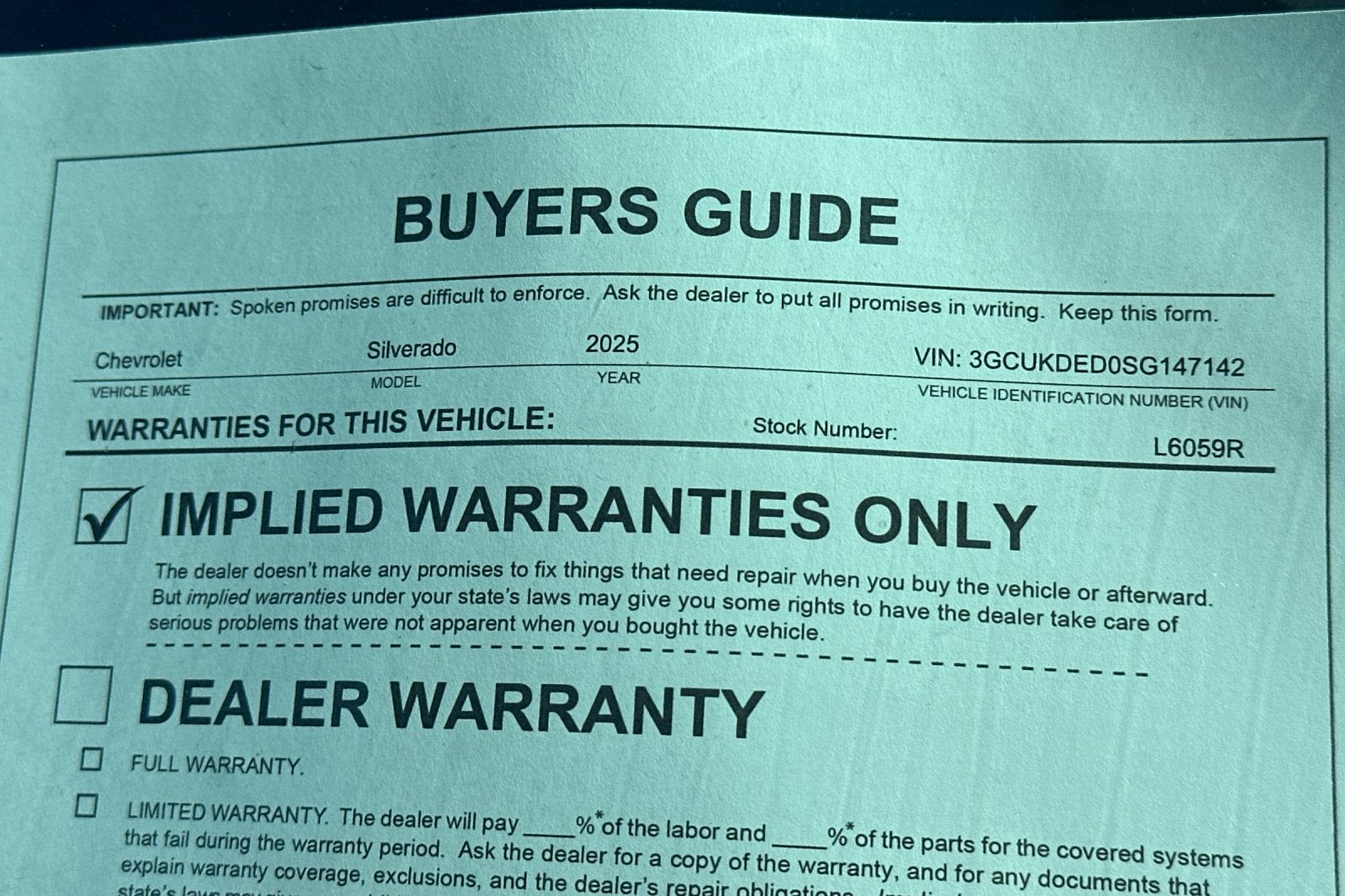 2025 Chevrolet Silverado 1500 LT