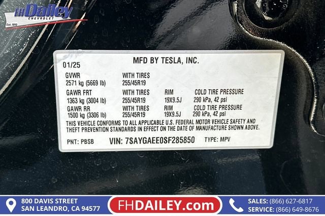 2025 Tesla Model Y Long Range