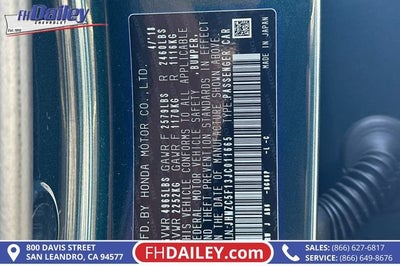 2018 Honda Clarity Plug-In Hybrid 4DR SDN