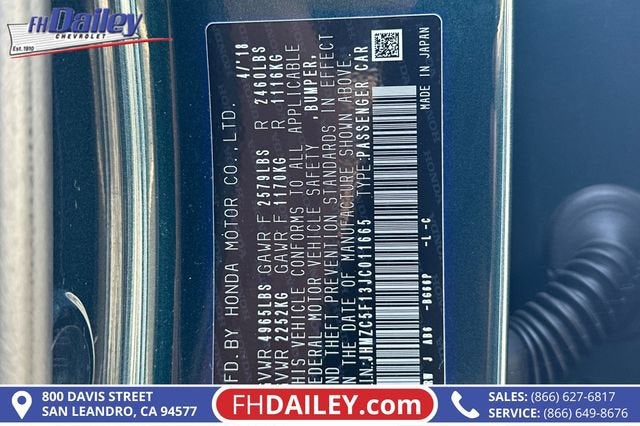 2018 Honda Clarity Plug-In Hybrid 4DR SDN