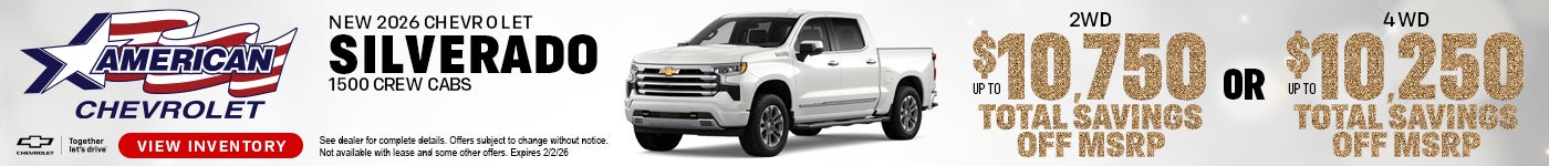 2026 CHEVY SILVERADO 1500 CREW CAB 