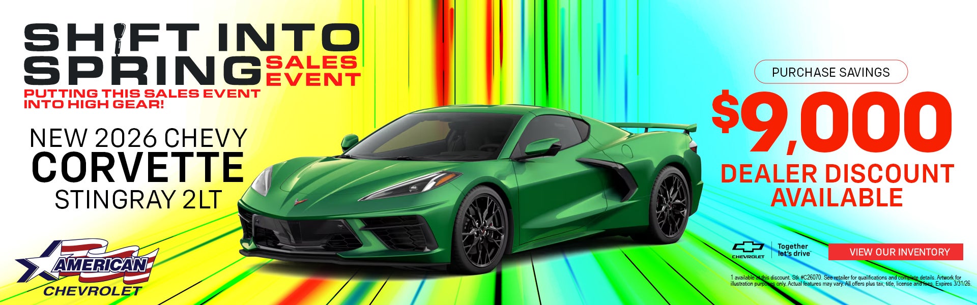 New 2026 Chevy Corvette Stingray 2LT